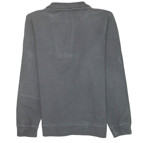Lacoste Men's Grey 1/4 Zip High Neck Cotton Sweatshirt Size M