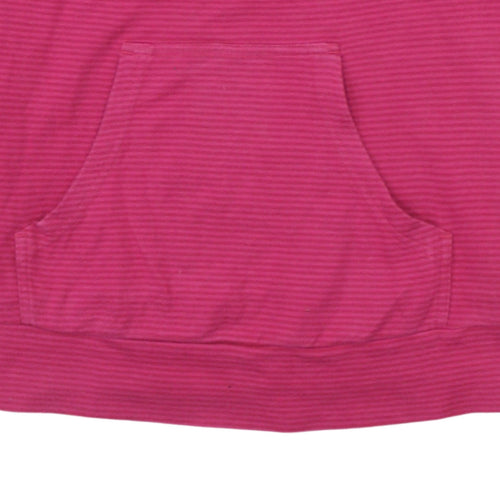 Adidas Women Pink Striped Pullover Sweatshirt Size M Long Sleeve