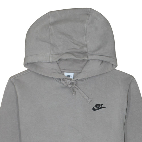 Nike Men's Grey Pullover Hoodie XS Logo Fleece Sweatshirt