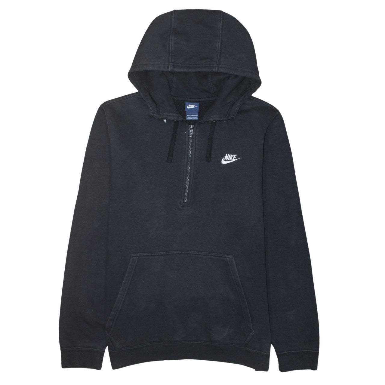 Nike Men’s Black 1/2 Zip Pullover Hoodie Size L Regular Fit