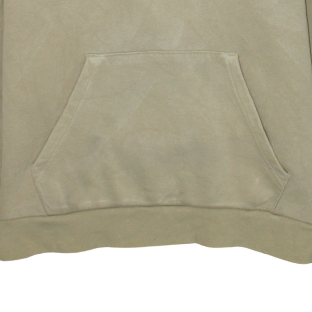 Adidas Men's Beige Pullover Hoodie M Regular Fleece Logo Sweatshirt