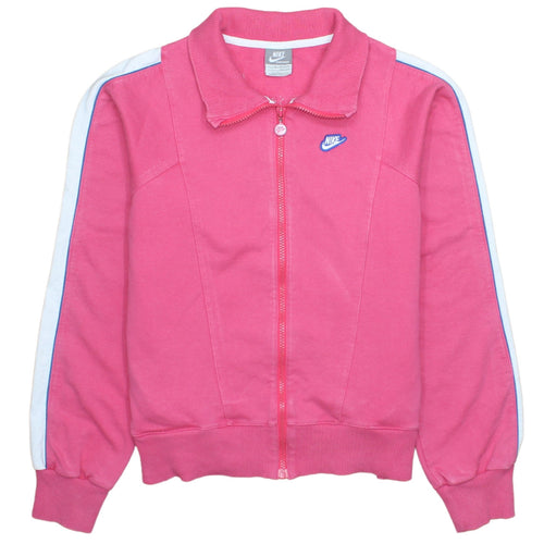Nike Girls Pink Track Jacket XL 13-15 Years Full Zip Sportswear Top