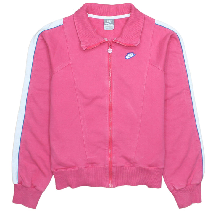Nike Girls Pink Track Jacket XL 13-15 Years Full Zip Sportswear Top