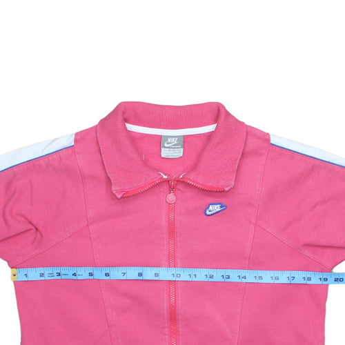 Nike Girls Pink Track Jacket XL 13-15 Years Full Zip Sportswear Top