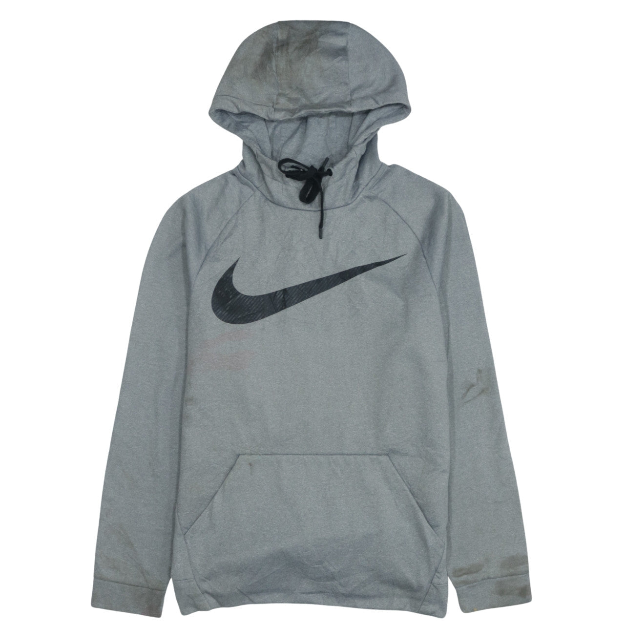 Nike Men's Grey Dri-Fit Pullover Hoodie S Sports Logo