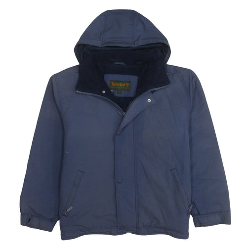 Timberland Men’s Blue L Parka Jacket Hooded Weathergear Outdoor