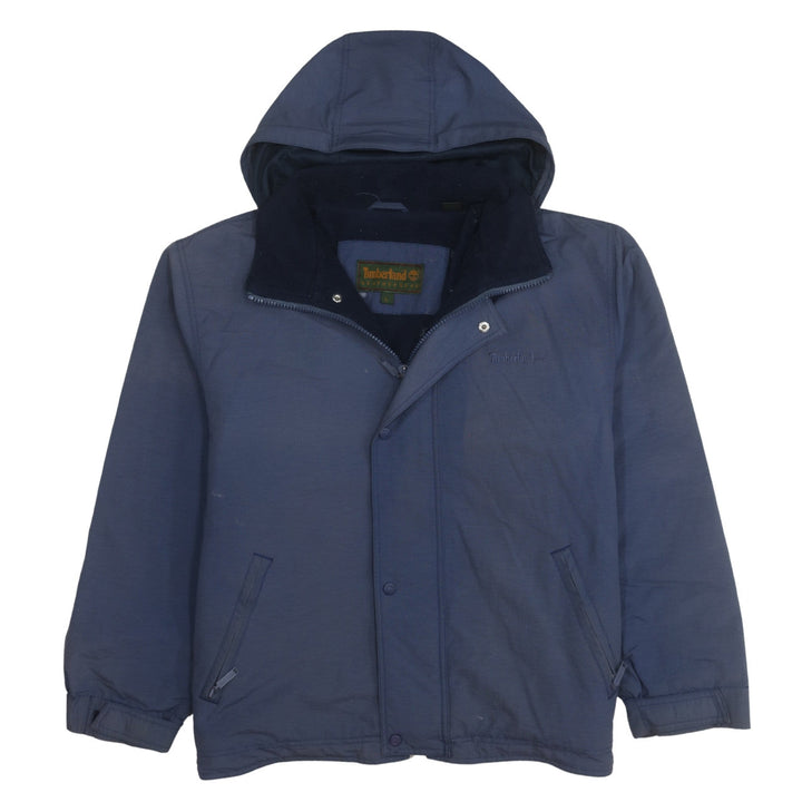 Timberland Men’s Blue L Parka Jacket Hooded Weathergear Outdoor