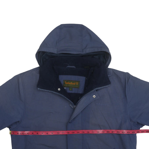 Timberland Men’s Blue L Parka Jacket Hooded Weathergear Outdoor