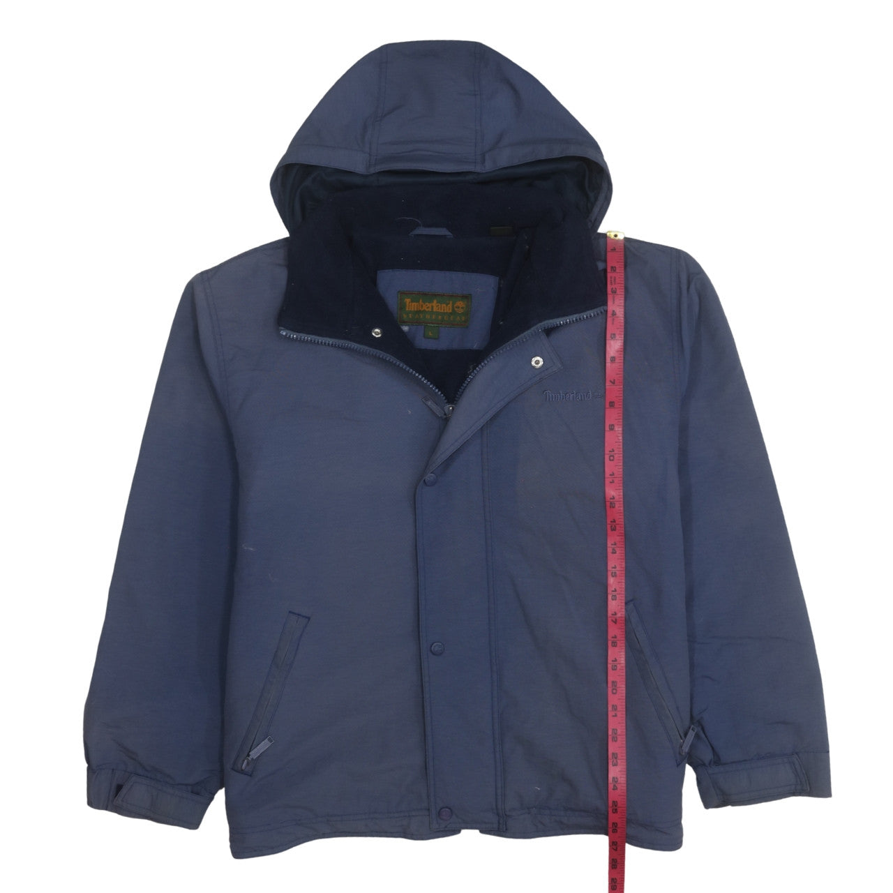 Timberland Men’s Blue L Parka Jacket Hooded Weathergear Outdoor
