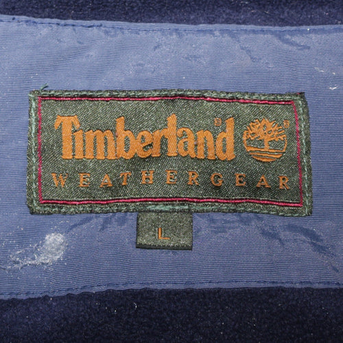 Timberland Men’s Blue L Parka Jacket Hooded Weathergear Outdoor
