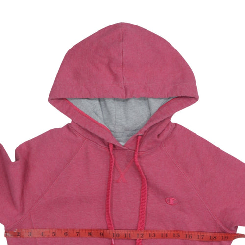 Champion Womens Pink Hooded Pullover Sweatshirt Size M