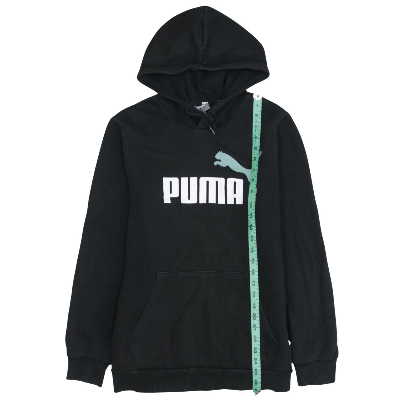 Puma Women's Black Small Pullover Hoodie with Logo Print