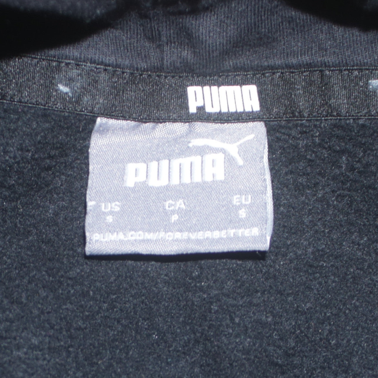 Puma Women's Black Small Pullover Hoodie with Logo Print