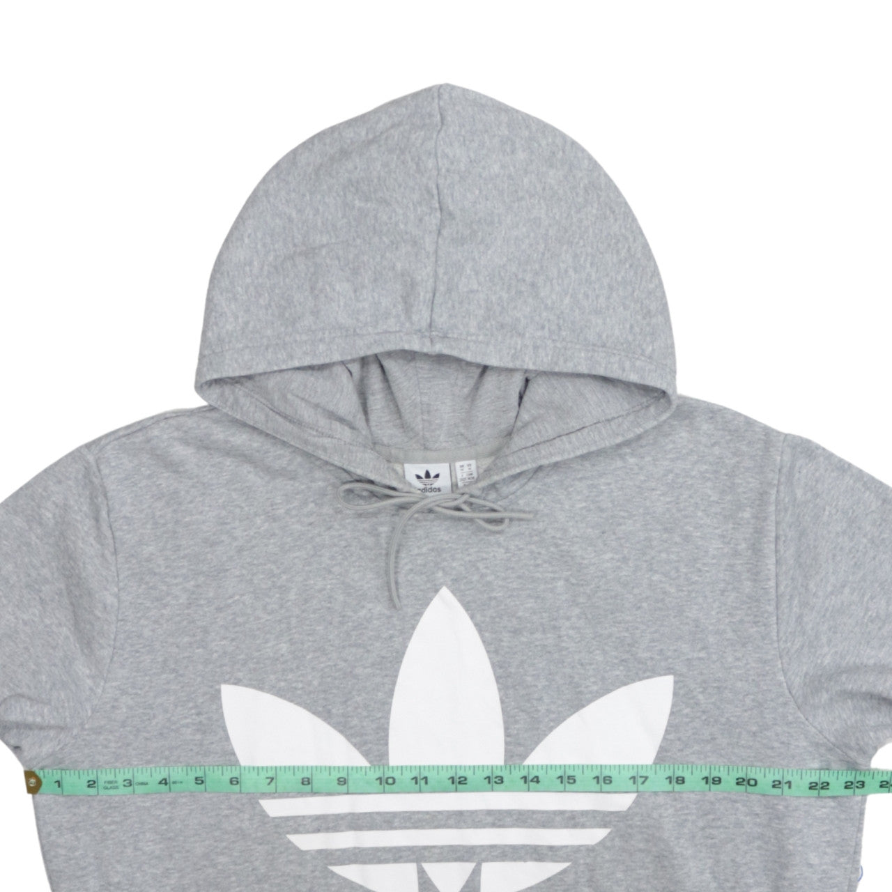 Adidas Women Grey Trefoil Logo Pullover Hoodie Size 14