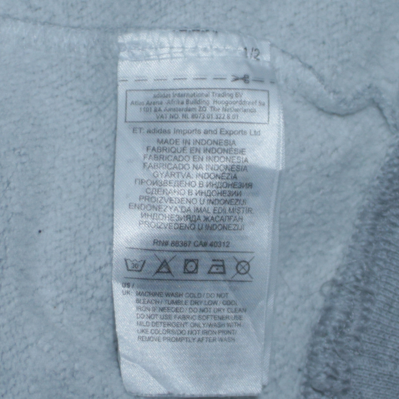 Adidas Women Grey Trefoil Logo Pullover Hoodie Size 14