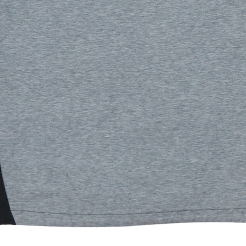 Puma Mens Grey Black Long Sleeve Crew Neck Sports Sweatshirt L