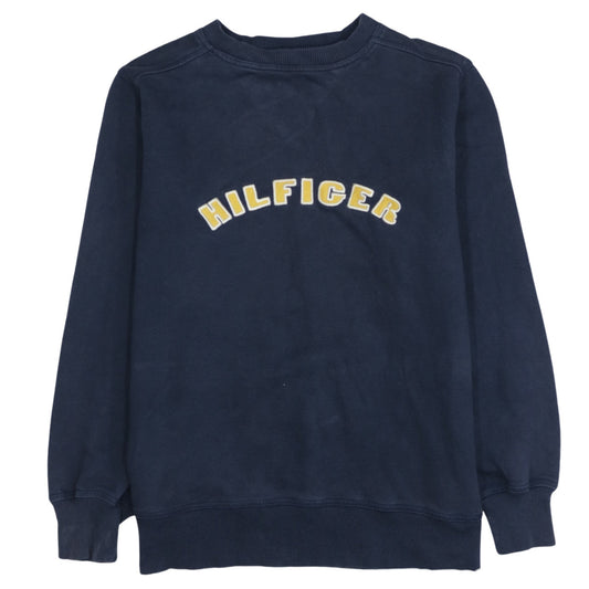 Tommy Hilfiger Men's Blue Small Pullover Sweatshirt Embroidered Logo