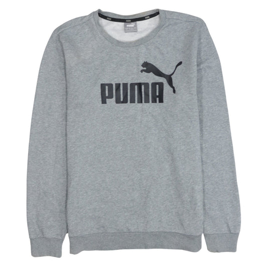 Puma Men's Grey Crew Neck Pullover Sweatshirt Size M Sportswear
