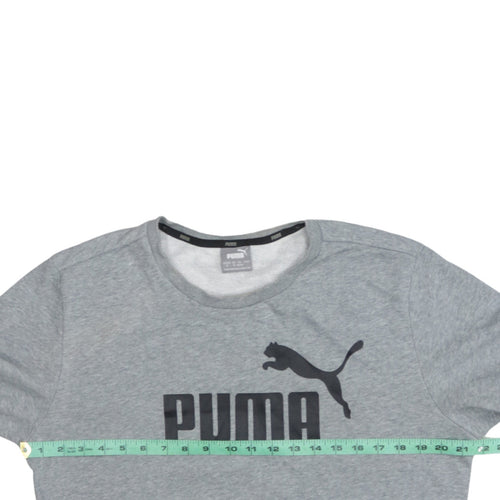 Puma Men's Grey Crew Neck Pullover Sweatshirt Size M Sportswear