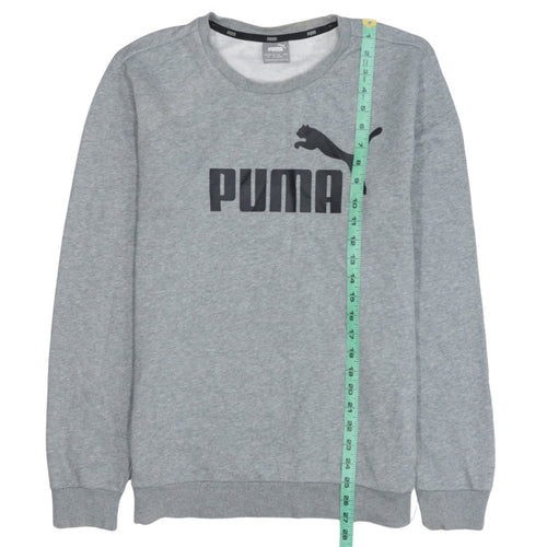 Puma Men's Grey Crew Neck Pullover Sweatshirt Size M Sportswear