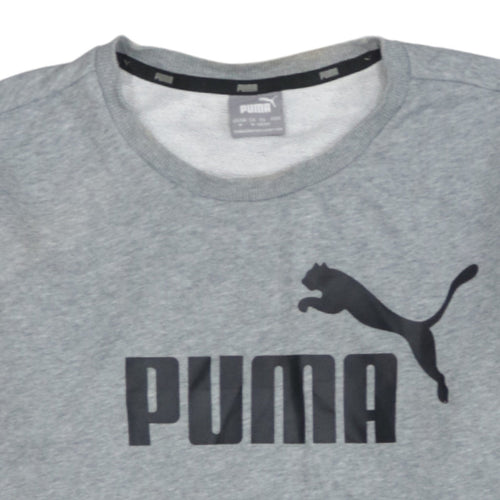 Puma Men's Grey Crew Neck Pullover Sweatshirt Size M Sportswear
