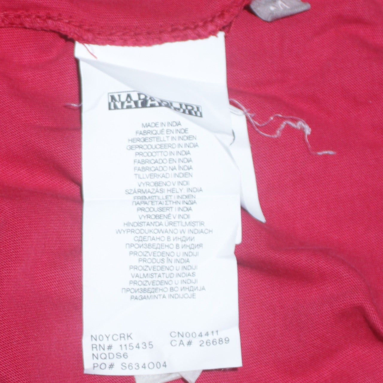 Napapijri Men's Red Heritage Polo Shirt Size M Cotton Logo Design