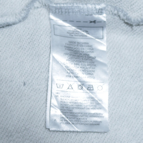 Adidas Men Grey Pullover Hoodie L Logo Fleece Sportswear