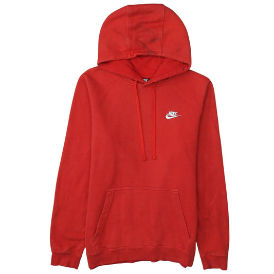 Nike Men’s Red Pullover Hoodie Small Regular Fit Fleece Sportswear