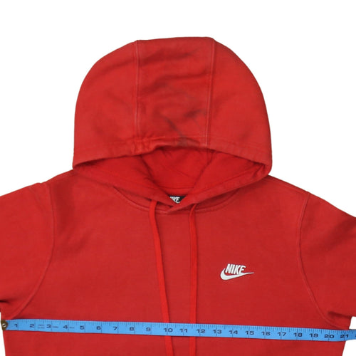 Nike Men’s Red Pullover Hoodie Small Regular Fit Fleece Sportswear
