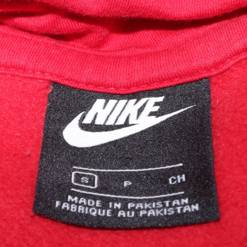 Nike Men’s Red Pullover Hoodie Small Regular Fit Fleece Sportswear