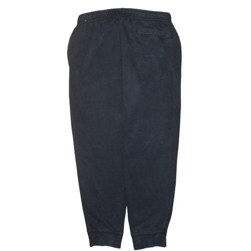 Nike Men's Black Fleece Joggers L Regular Fit Elastic Waist