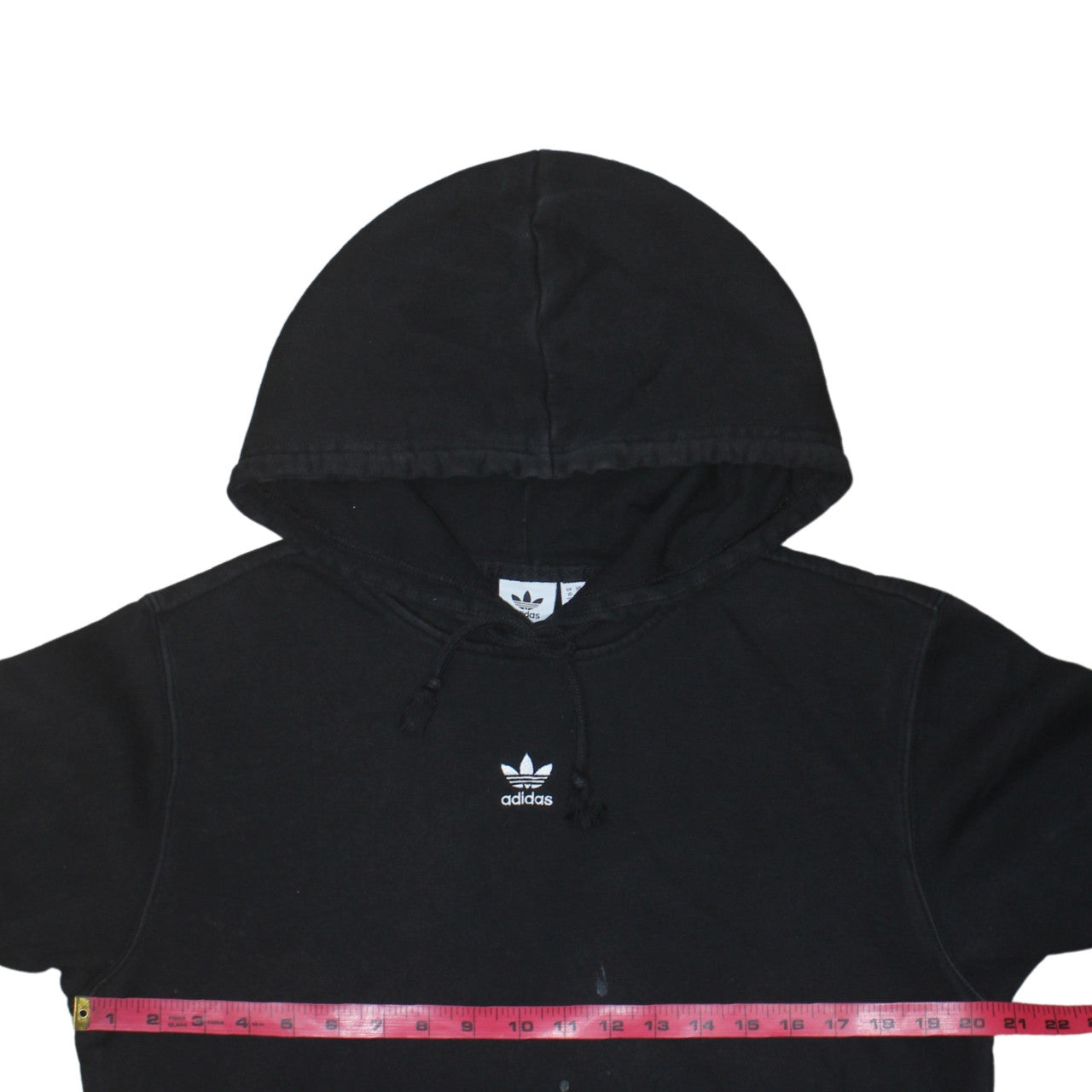 Adidas Womens Black Hoodie Size 10 Pullover Casual Cotton Sweatshirt