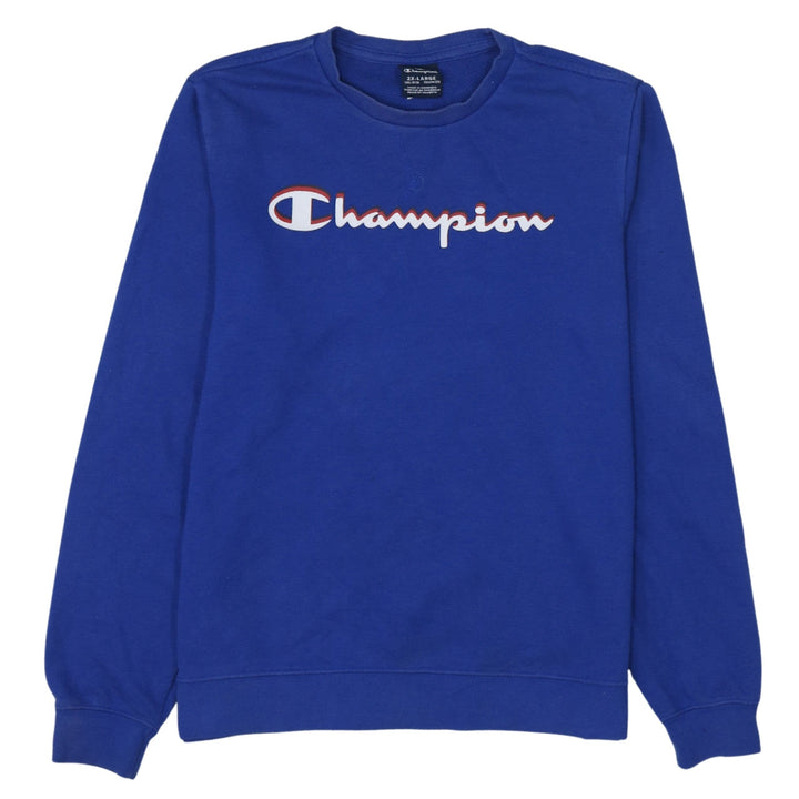 Champion Boys Blue Crew Neck Pullover Sweatshirt Size 15/16 Years 2XL