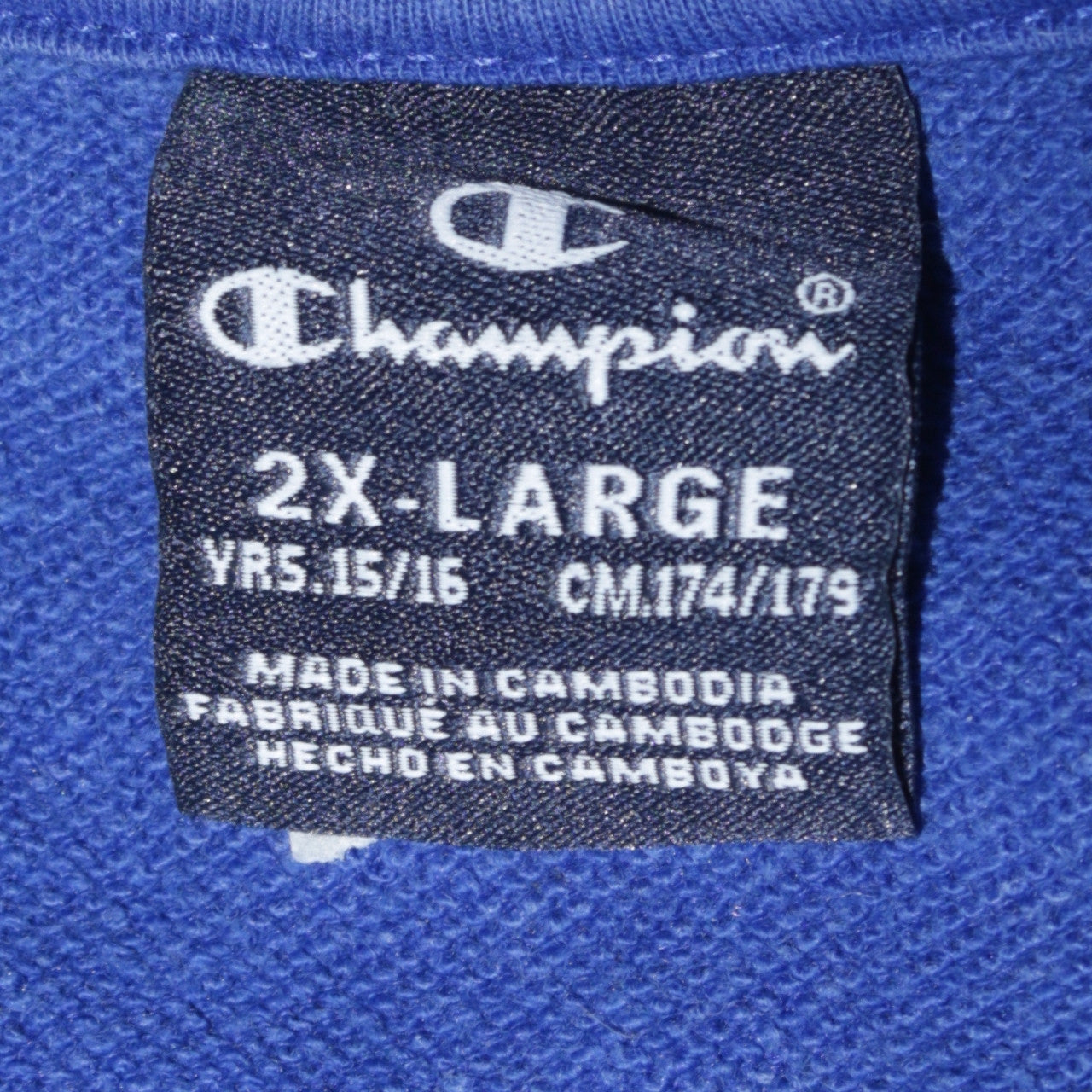 Champion Boys Blue Crew Neck Pullover Sweatshirt Size 15/16 Years 2XL