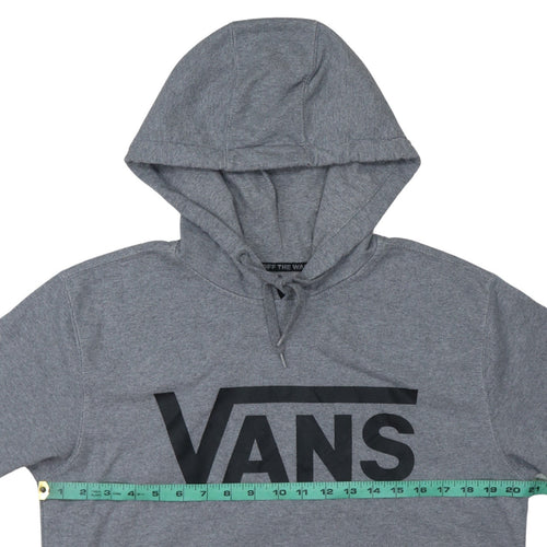Vans Mens Grey Pullover Hoodie Medium Logo Skate Sweatshirt