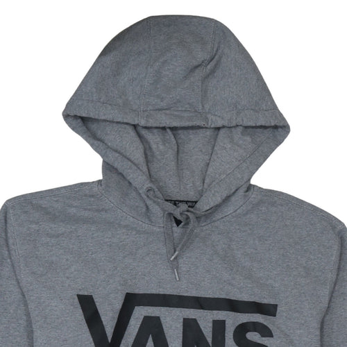 Vans Mens Grey Pullover Hoodie Medium Logo Skate Sweatshirt