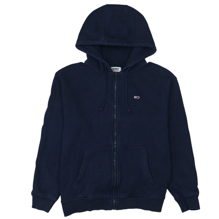 Tommy Jeans Men's Blue Full Zip Hoodie Size L Classic Logo