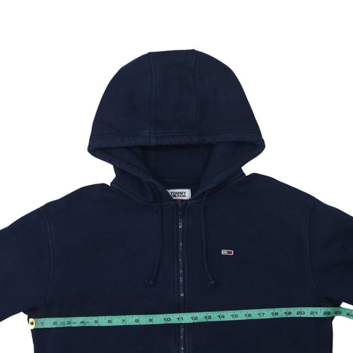 Tommy Jeans Men's Blue Full Zip Hoodie Size L Classic Logo