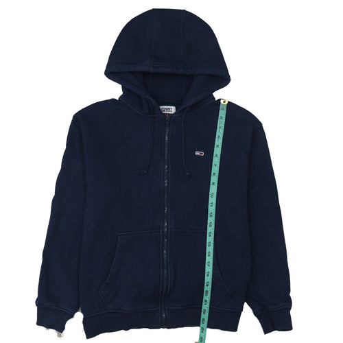 Tommy Jeans Men's Blue Full Zip Hoodie Size L Classic Logo