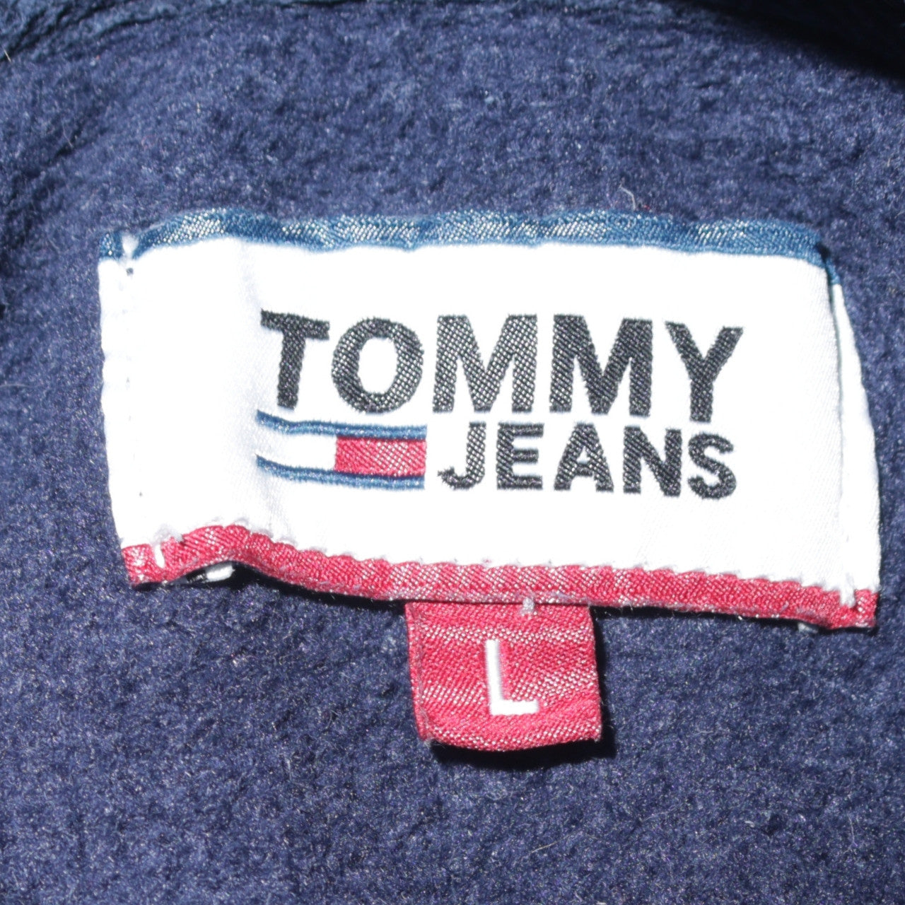 Tommy Jeans Men's Blue Full Zip Hoodie Size L Classic Logo