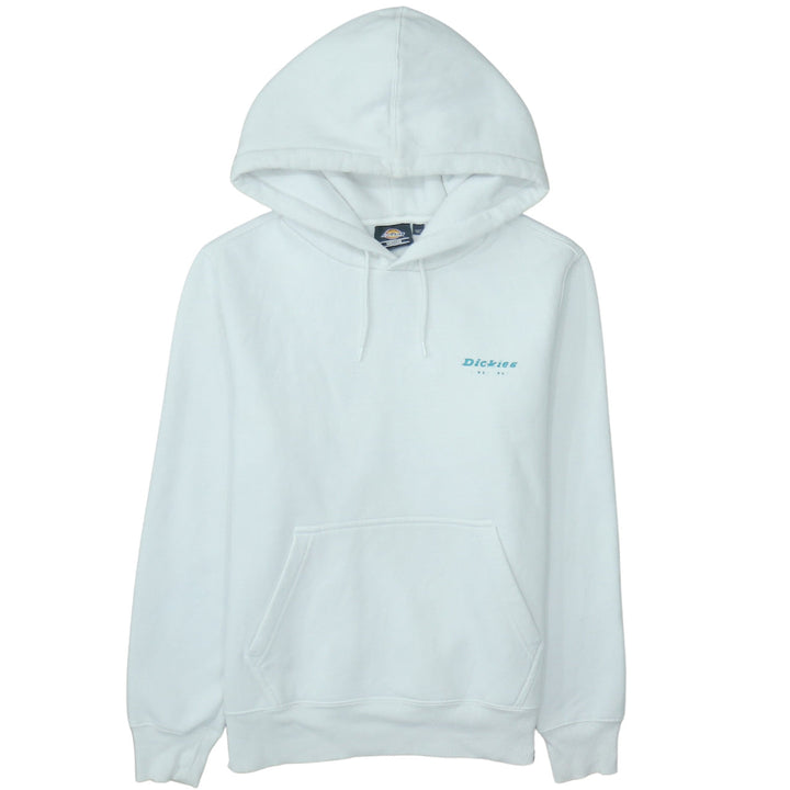 Dickies Men’s White Pullover Hoodie Medium Logo Graphic Fleece