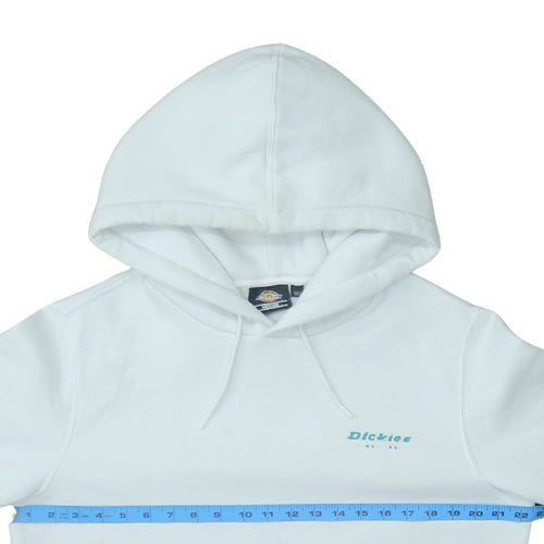 Dickies Men’s White Pullover Hoodie Medium Logo Graphic Fleece