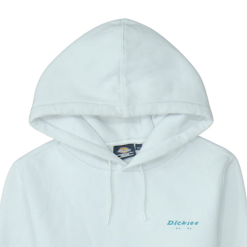 Dickies Men’s White Pullover Hoodie Medium Logo Graphic Fleece