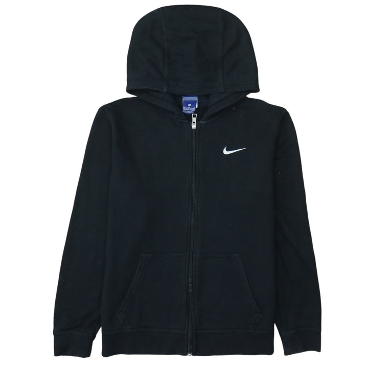 Nike Boys Black Full Zip Hoodie XL 13-15 Years Fleece Logo Sportswear