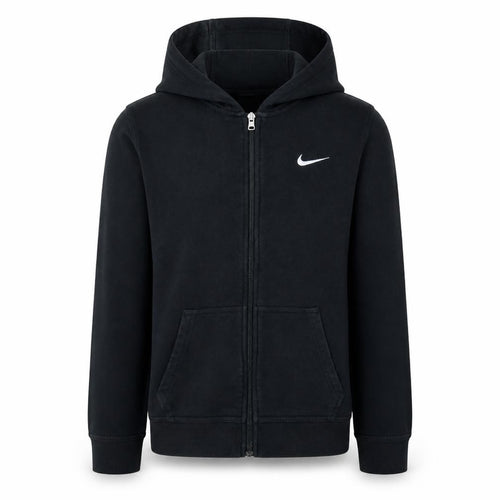 Nike Boys Black Full Zip Hoodie XL 13-15 Years Fleece Logo Sportswear