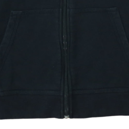 Nike Boys Black Full Zip Hoodie XL 13-15 Years Fleece Logo Sportswear