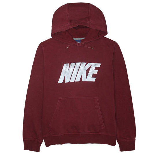 Nike Men's Red Pullover Hoodie M Regular Fit Fleece Sweatshirt