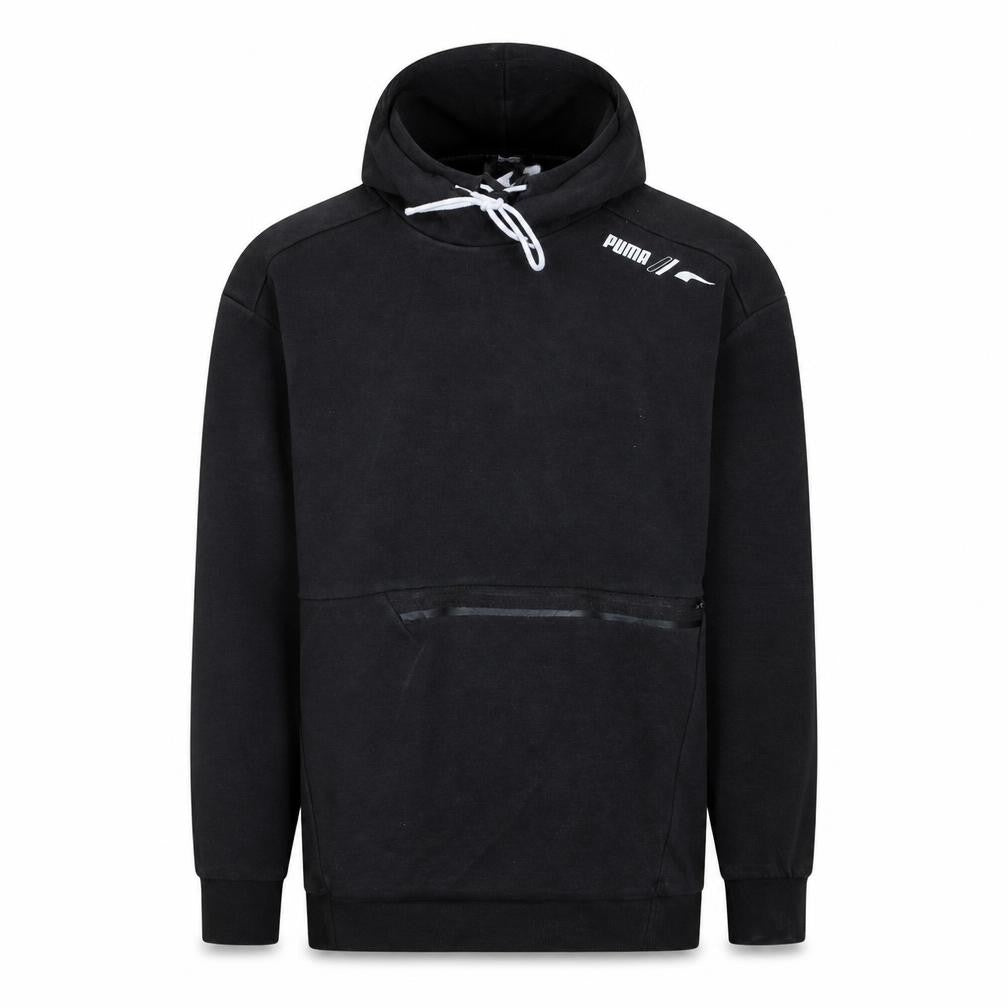 Puma Men Black Pullover Hoodie Size S Regular Fit Sports Fleece