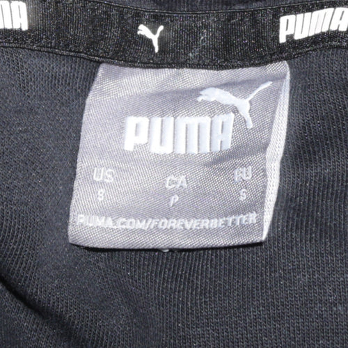 Puma Men Black Pullover Hoodie Size S Regular Fit Sports Fleece