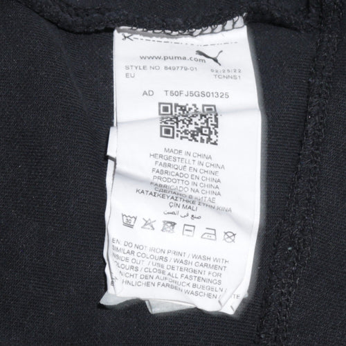 Puma Men Black Pullover Hoodie Size S Regular Fit Sports Fleece